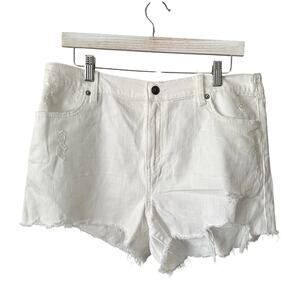 Aerie Daydream Elastic Waistband Shorts White Large NWT